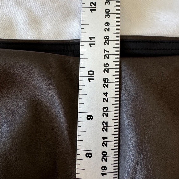NEW Ricki's LENI Legging Women's Brown Faux Leather Pants Size Large High Waist - Picture 9 of 12